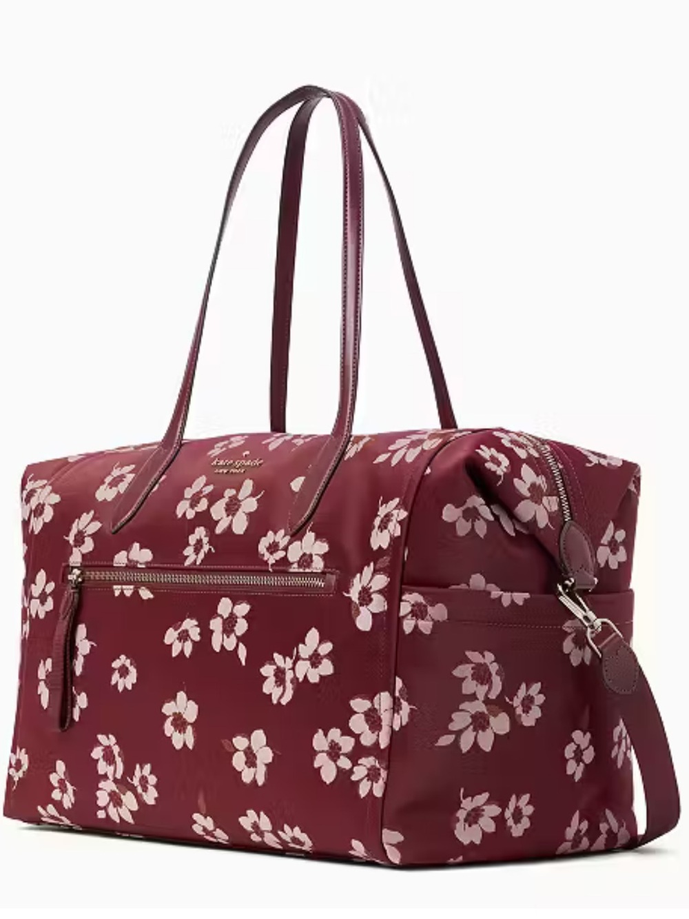NWOT Kate spade Chelsea weekender In Deep Berry Floral Print.